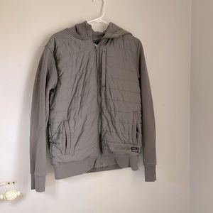 Mens Gray O’Neill zip up jacket with a hood, size medium